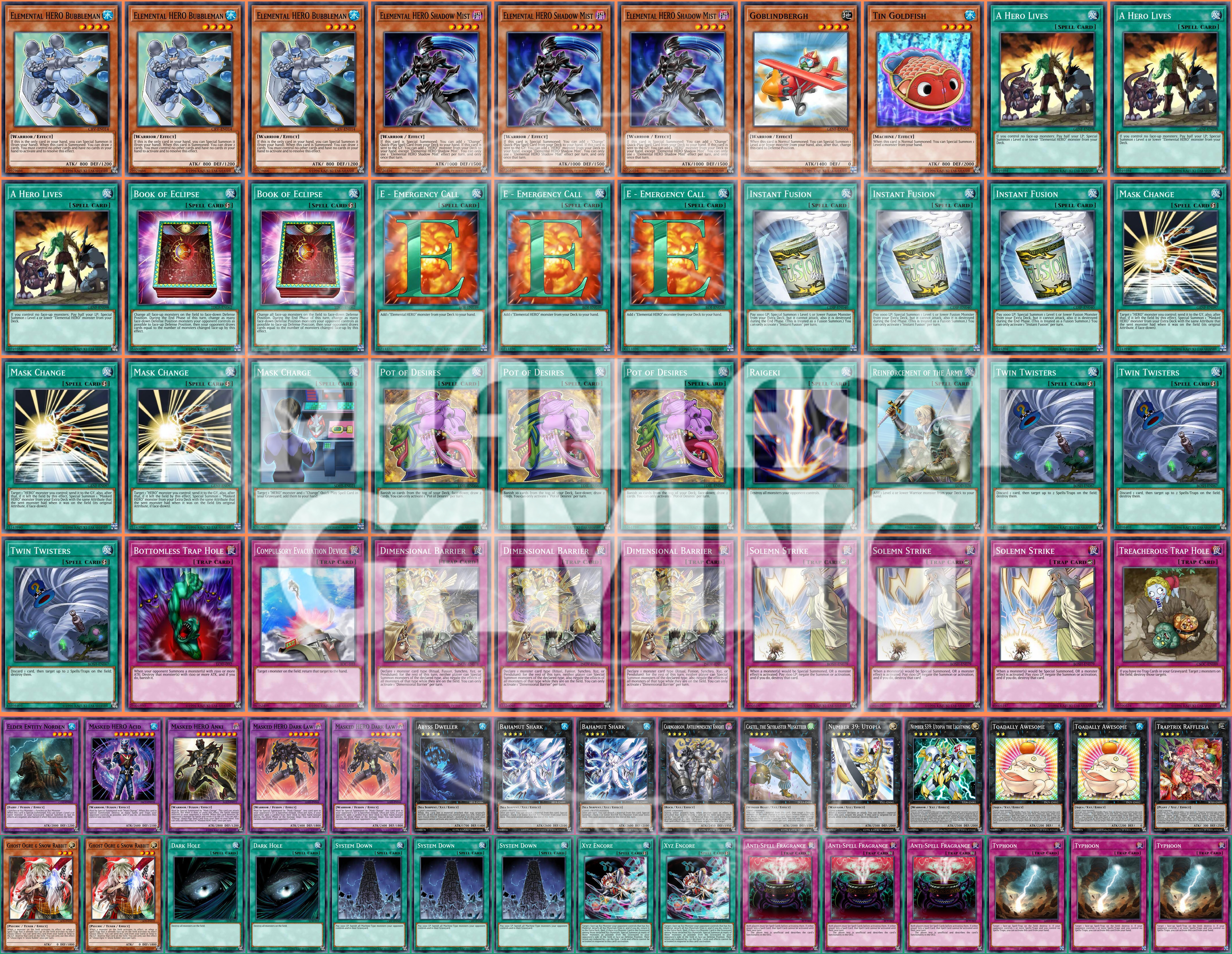 Awesome Hero Deck Dark Law Toadally Awesome Shadow Mist Yugioh | eBay